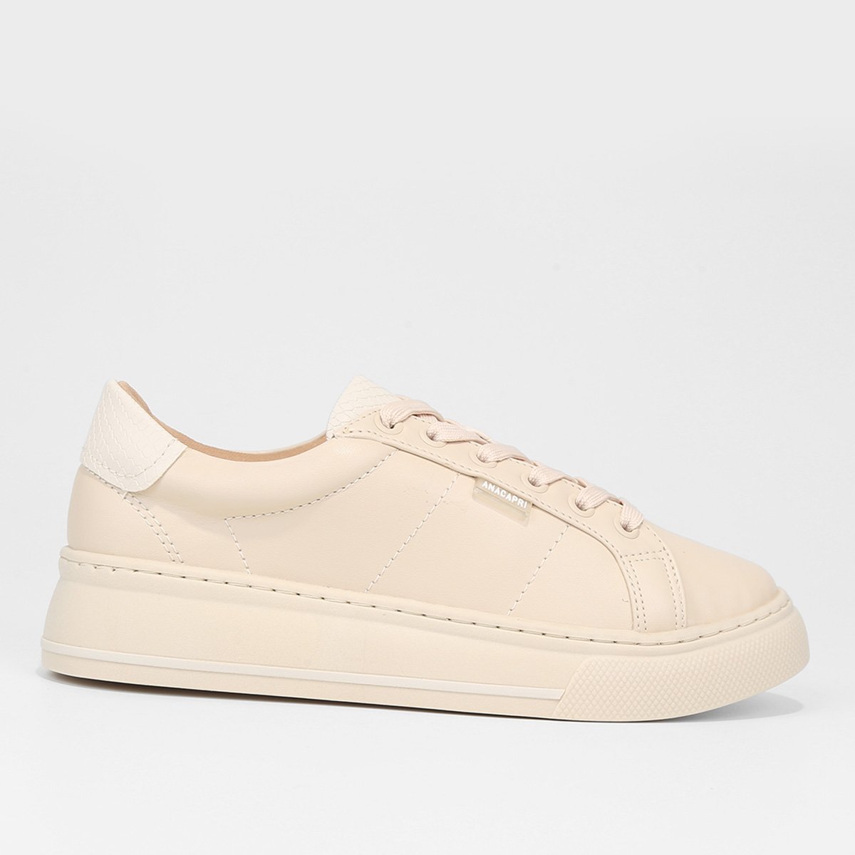 Tênis Anacapri Liso Feminino - Off White Menor preço em Tênis Anacapri Liso Feminino - Off White