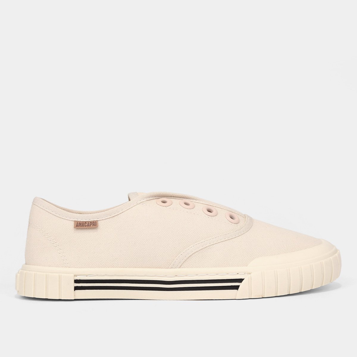 Tênis Anacapri Lona Alê Feminino - Nude Menor preço em Tênis Anacapri Lona Alê Feminino - Nude