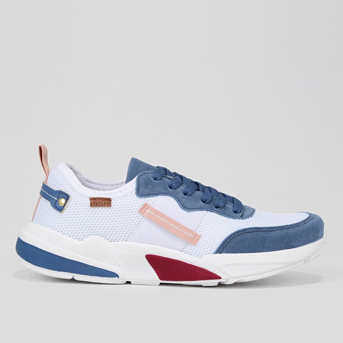 Tênis Anacapri Recortes Feminino - Colorido Menor preço em Tênis Anacapri Recortes Feminino - Colorido