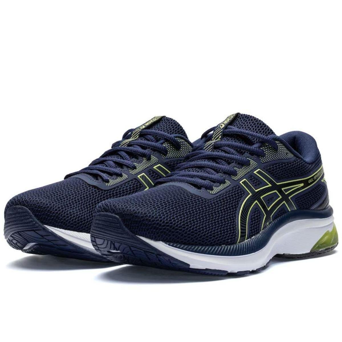 Tênis Asics Esportivo Gel Sparta 2 Masculino - Marinho+Amarelo Menor preço em Tênis Asics Esportivo Gel Sparta 2 Masculino - Marinho+Amarelo