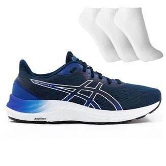 Tênis Asics Excite 8  + 3 pares meia