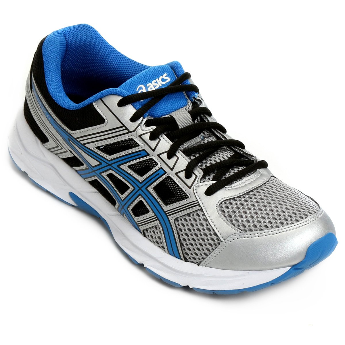Tênis Asics Gel Contend 4 A Masculino - Prata+Azul Claro Menor preço em Tênis Asics Gel Contend 4 A Masculino - Prata+Azul Claro