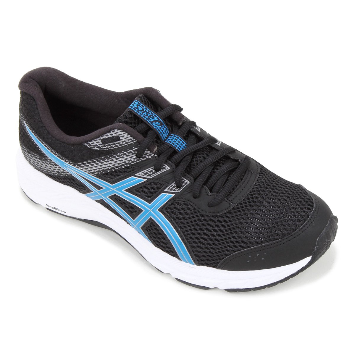 Tênis Asics Gel-Contend 6 Masculino - Preto+Azul Menor preço em Tênis Asics Gel-Contend 6 Masculino - Preto+Azul