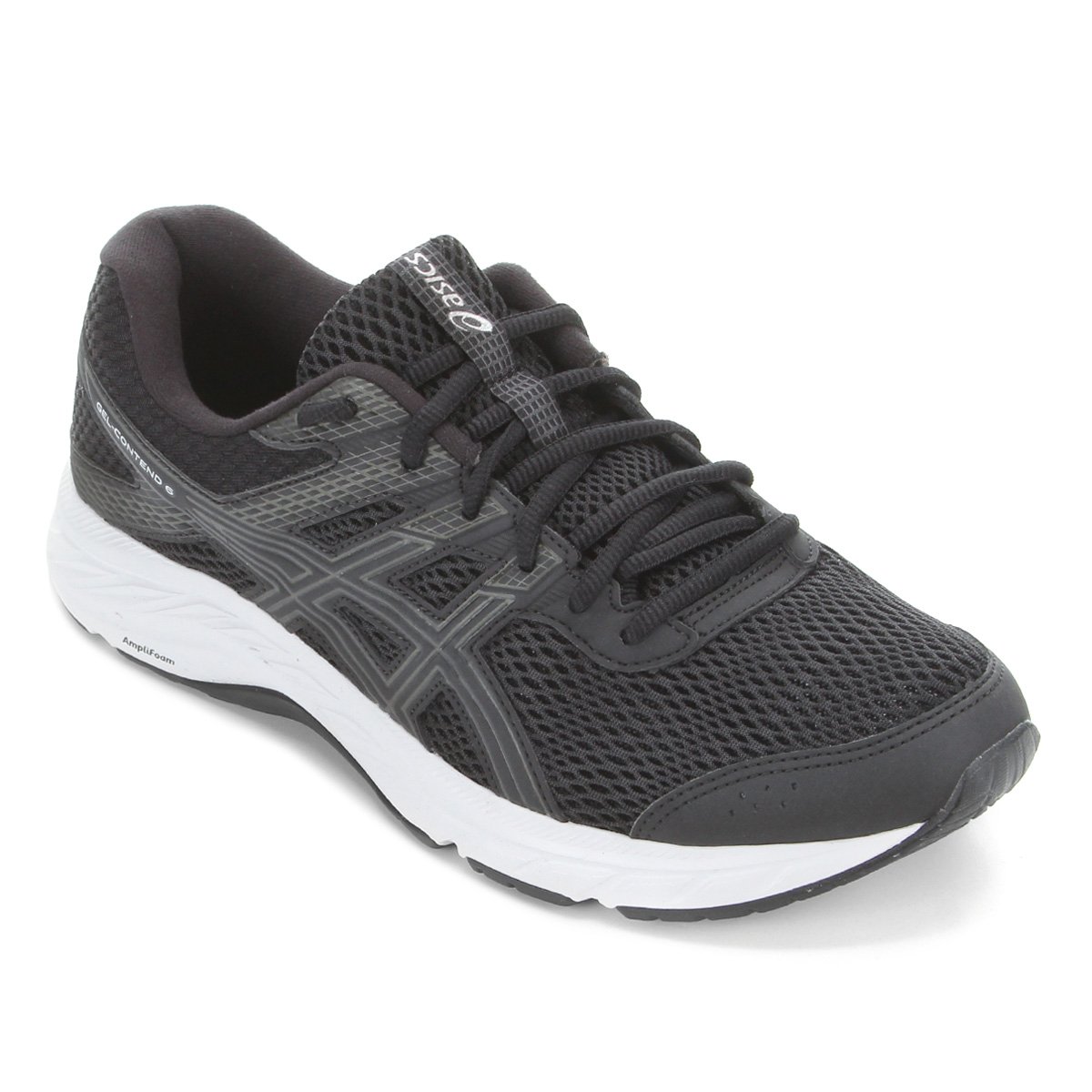 Tênis Asics Gel-Contend 6 Masculino - Preto+Prata Menor preço em Tênis Asics Gel-Contend 6 Masculino - Preto+Prata