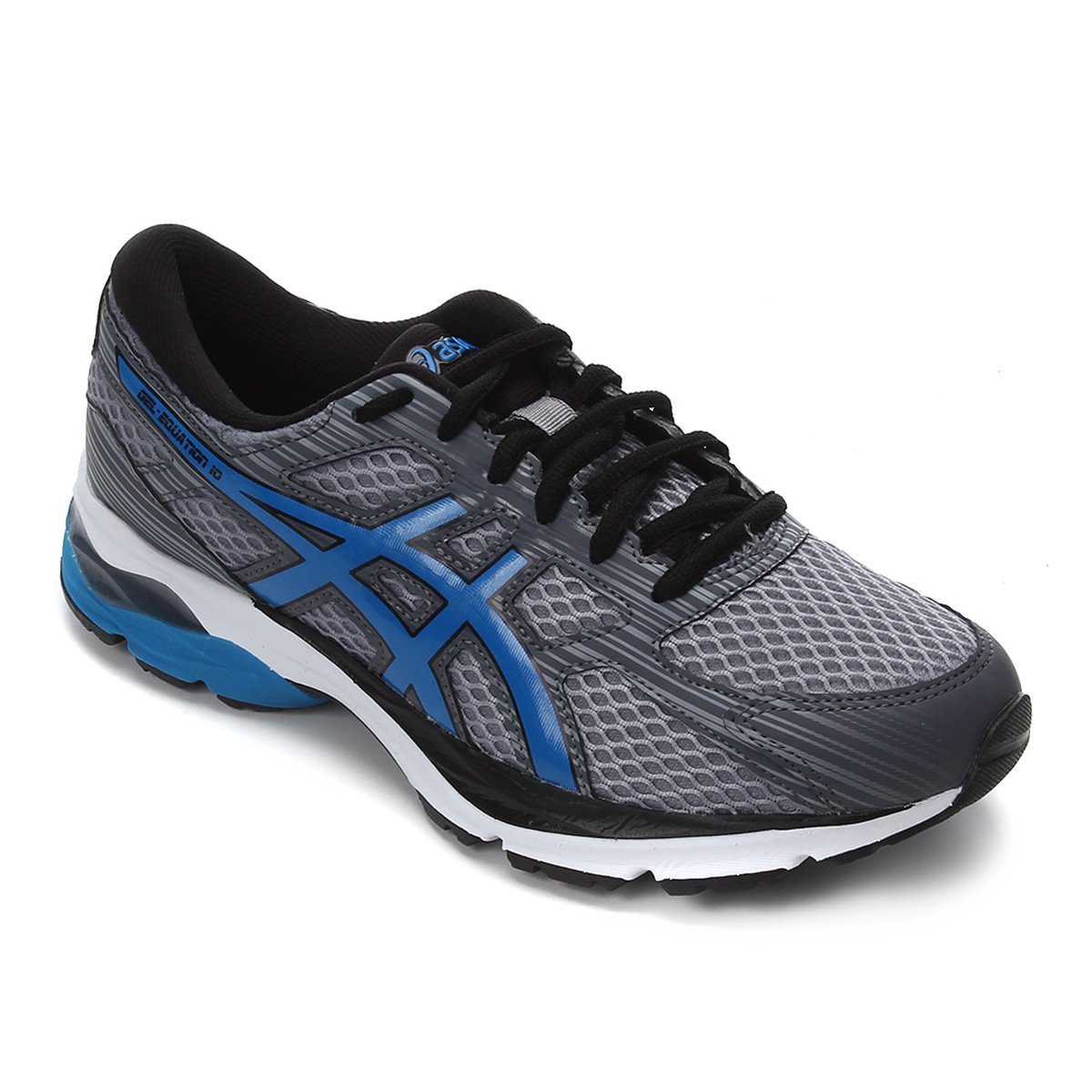 Tênis Asics Gel Equation 10 Masculino - Cinza+Azul Menor preço em Tênis Asics Gel Equation 10 Masculino - Cinza+Azul