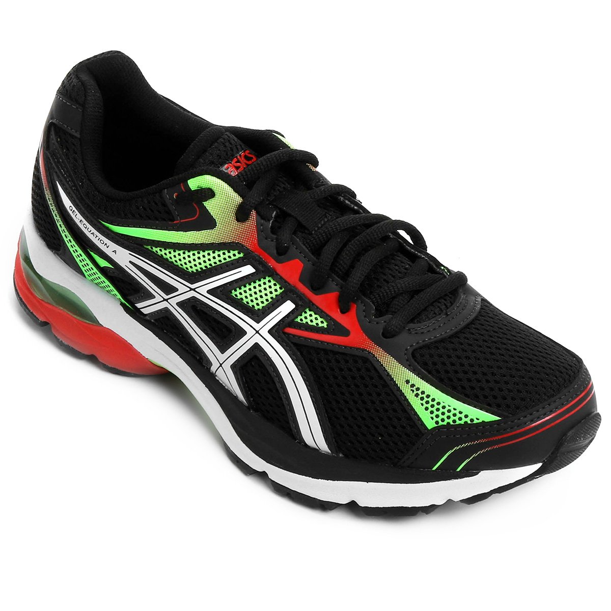 Tênis Asics Gel Equation 9 Masculino - Preto+Verde Limão Menor preço em Tênis Asics Gel Equation 9 Masculino - Preto+Verde Limão
