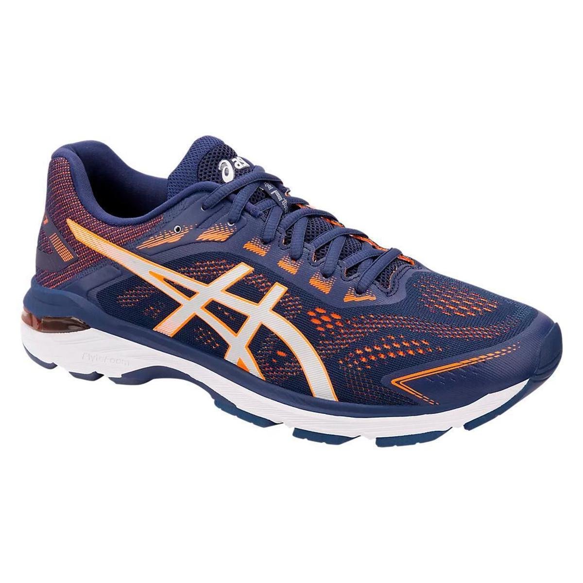 Tênis Asics Gel GT 2000 V 7 Masculino - Marinho+Laranja Menor preço em Tênis Asics Gel GT 2000 V 7 Masculino - Marinho+Laranja