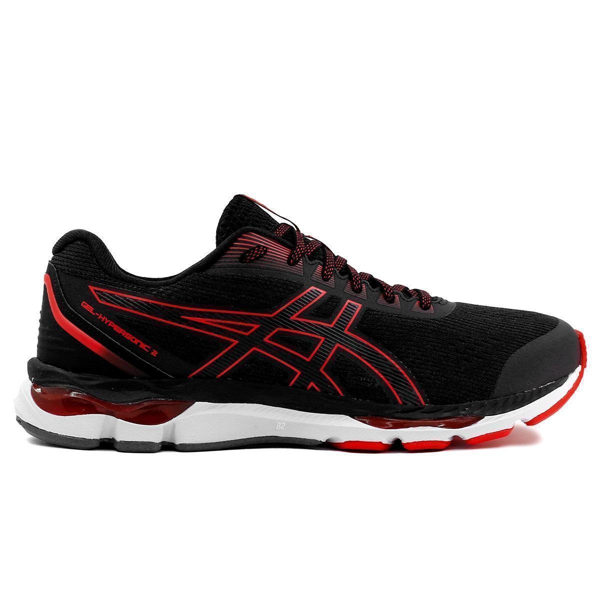 Tênis Asics Gel Hypersonic 2 - Preto+Vermelho Menor preço em Tênis Asics Gel Hypersonic 2 - Preto+Vermelho