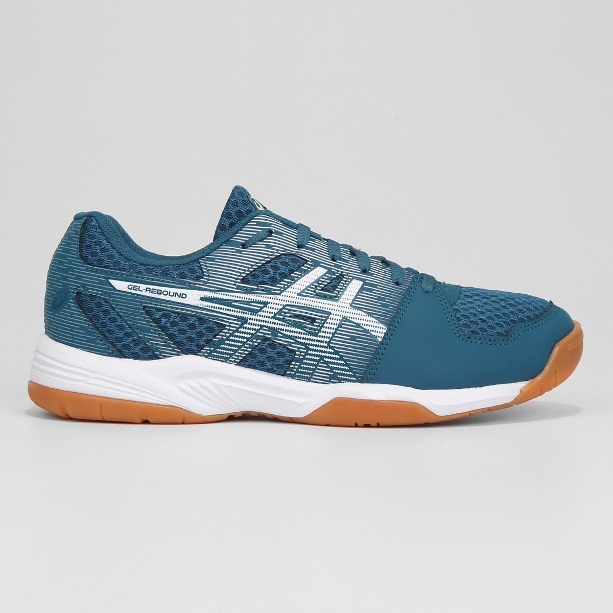 Tênis Asics Gel-Rebound Feminino - Azul+Verde Menor preço em Tênis Asics Gel-Rebound Feminino - Azul+Verde