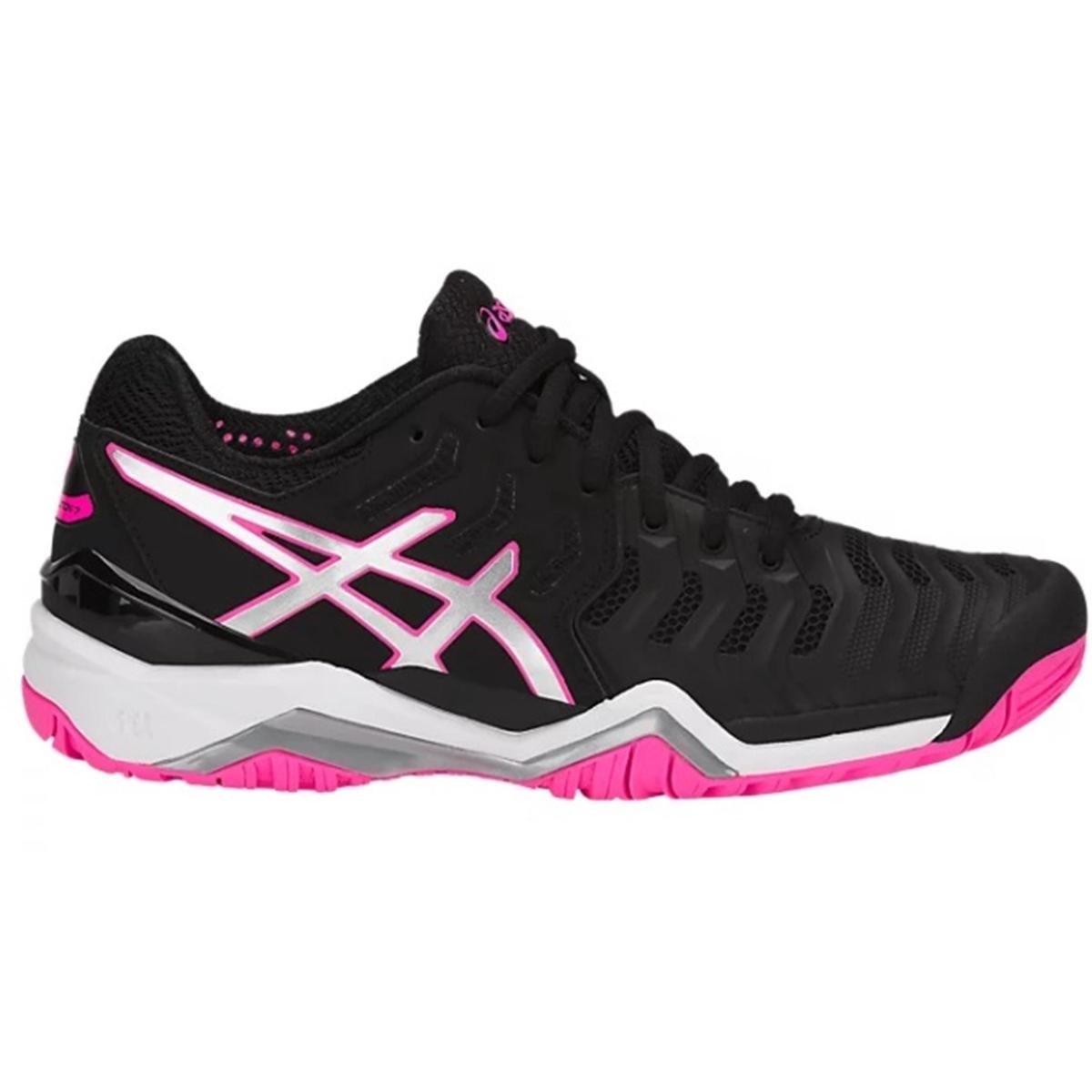 Tenis Asics Gel resolution 7 Preto E Rosa Feminino Zattini