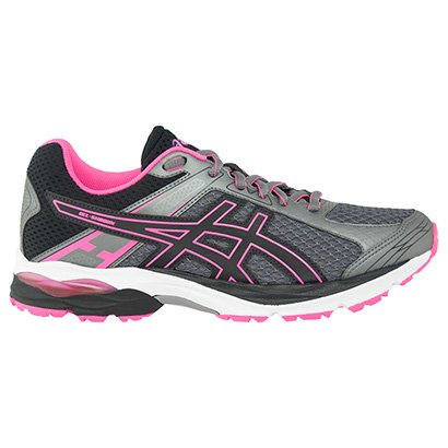 asics feminino cinza e rosa