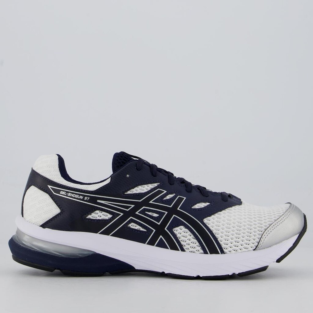 Tênis Asics Gel Shogun ST Branco e Marinho