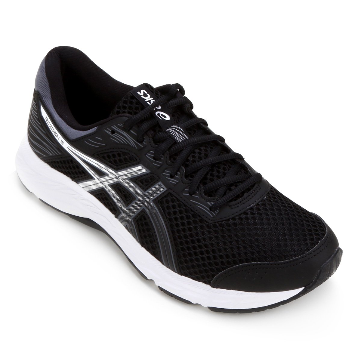 Tênis Asics Raiden 3 Masculino - Preto+Grafite Menor preço em Tênis Asics Raiden 3 Masculino - Preto+Grafite