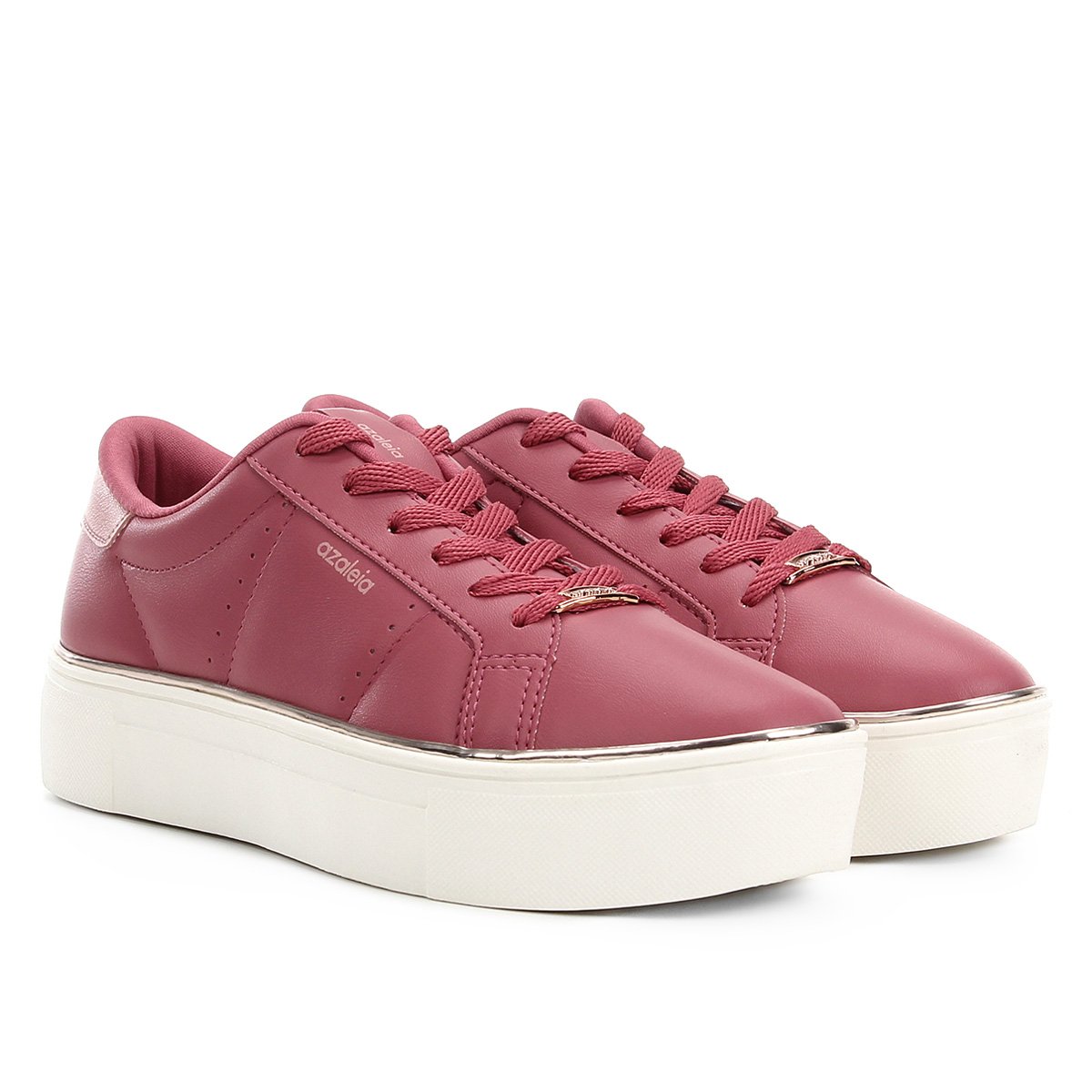 Tênis Azaleia Flatform Friso Metalizado Feminino - Rosa Escuro é ruim? Tênis Azaleia Flatform Friso Metalizado Feminino - Rosa Escuro é boa?