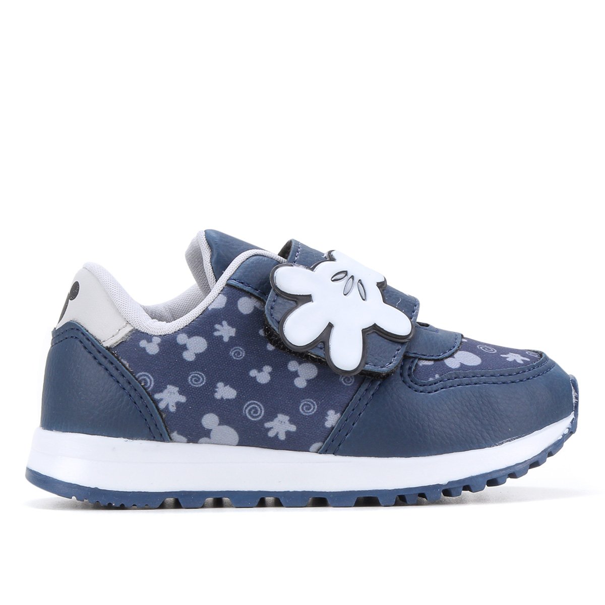 Tênis Bebê Disney Mickey Mouse Hand Masculino - Marinho+Prata Menor preço em Tênis Bebê Disney Mickey Mouse Hand Masculino - Marinho+Prata