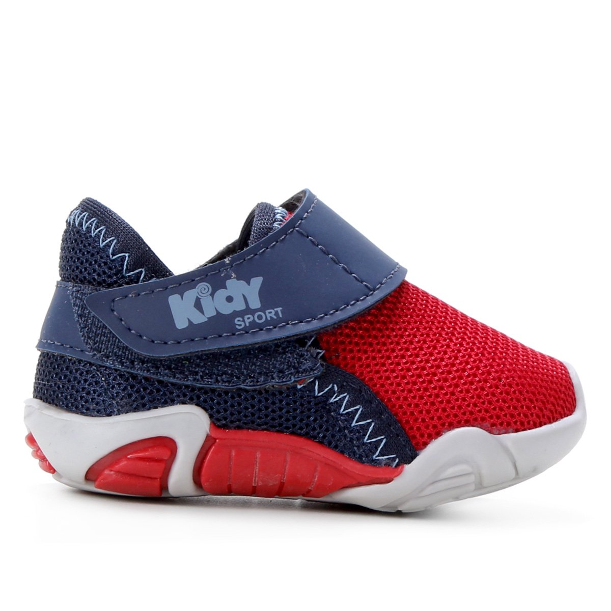 Tênis Bebê Kidy Collors Sport Masculino - Vermelho+Marinho Menor preço em Tênis Bebê Kidy Collors Sport Masculino - Vermelho+Marinho