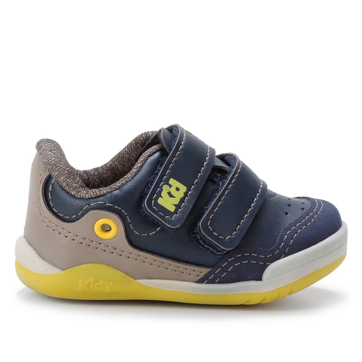 Tênis Bebê Kidy Colors Natural Masculino - Marinho Menor preço em Tênis Bebê Kidy Colors Natural Masculino - Marinho