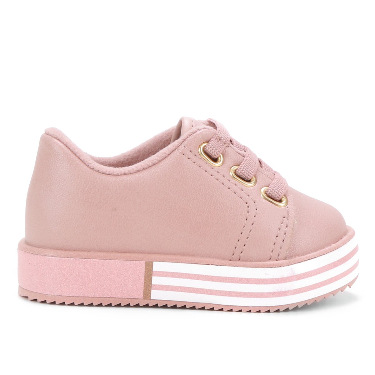 Tênis Bebê Molekinha Básico Feminino - Rosa Menor preço em Tênis Bebê Molekinha Básico Feminino - Rosa