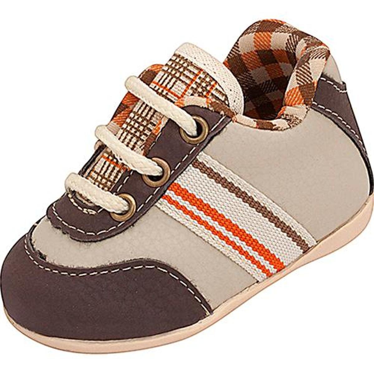 Tênis Bebê Plis Calçados - Bege+Marrom Menor preço em Tênis Bebê Plis Calçados - Bege+Marrom