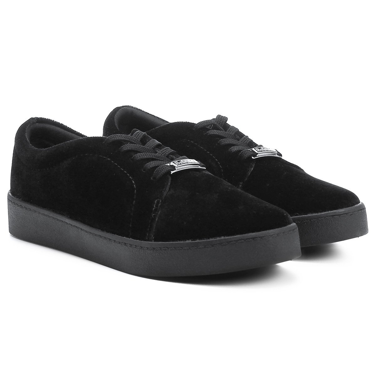 tenis bebece preto veludo