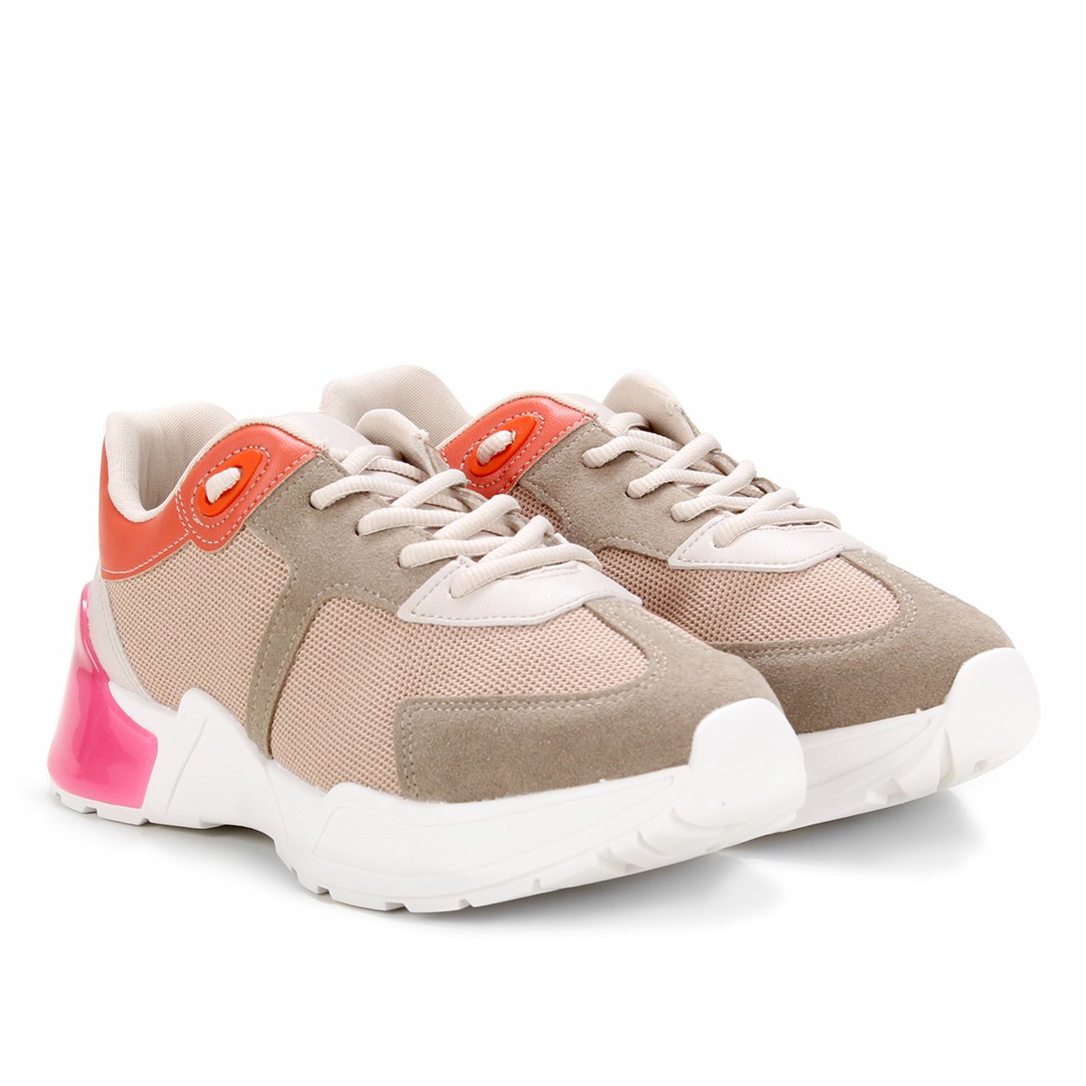 Tênis Bebecê Chunky Feminino - Nude Menor preço em Tênis Bebecê Chunky Feminino - Nude