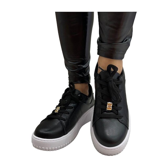 Tênis Beira Rio 4316.102 Cadarço Moda Sola Alta Flatform Feminino