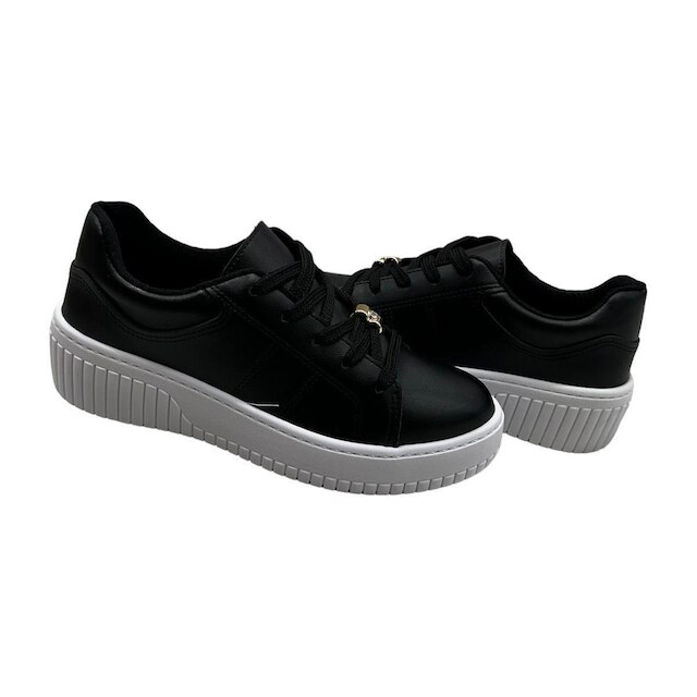 Tênis Beira Rio 4316.102 Cadarço Moda Sola Alta Flatform Feminino