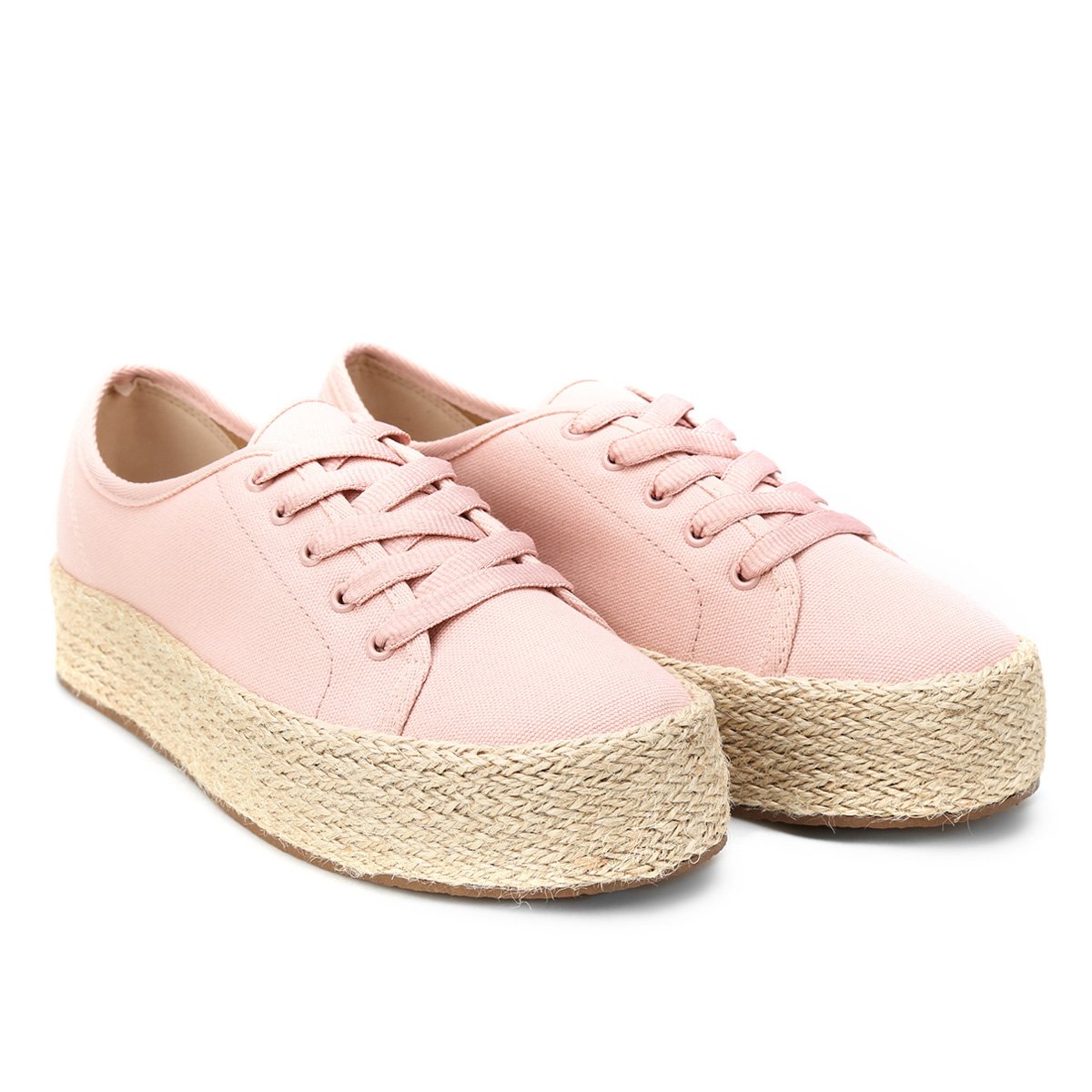 Tênis Beira Rio Caixa Alta Corda Feminino - Rosa | Zattini