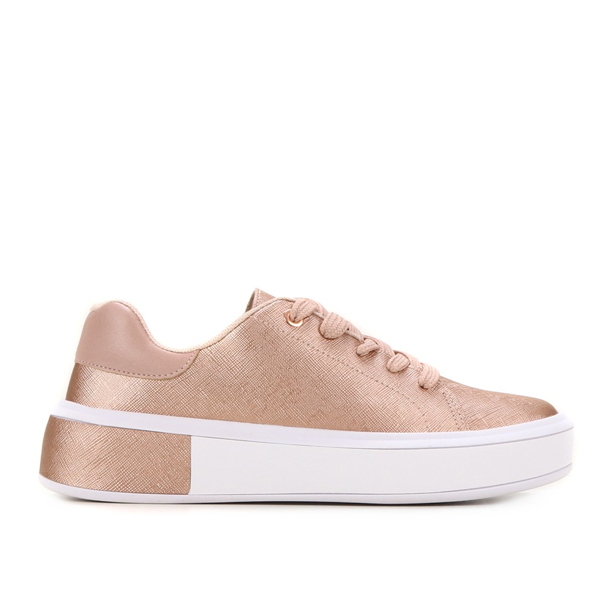 Tênis Beira Rio Caixa Alta Detalhe Solado Feminino - Rosê Menor preço em Tênis Beira Rio Caixa Alta Detalhe Solado Feminino - Rosê