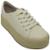 Tênis Beira Rio Feminino com Sola Trançada 5cm - Creme