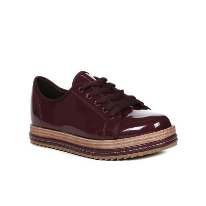 oxford brogue beira rio verniz feminino