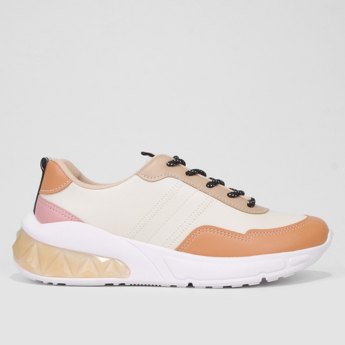 Tênis Beira Rio Jogging Feminino - Off White Menor preço em Tênis Beira Rio Jogging Feminino - Off White