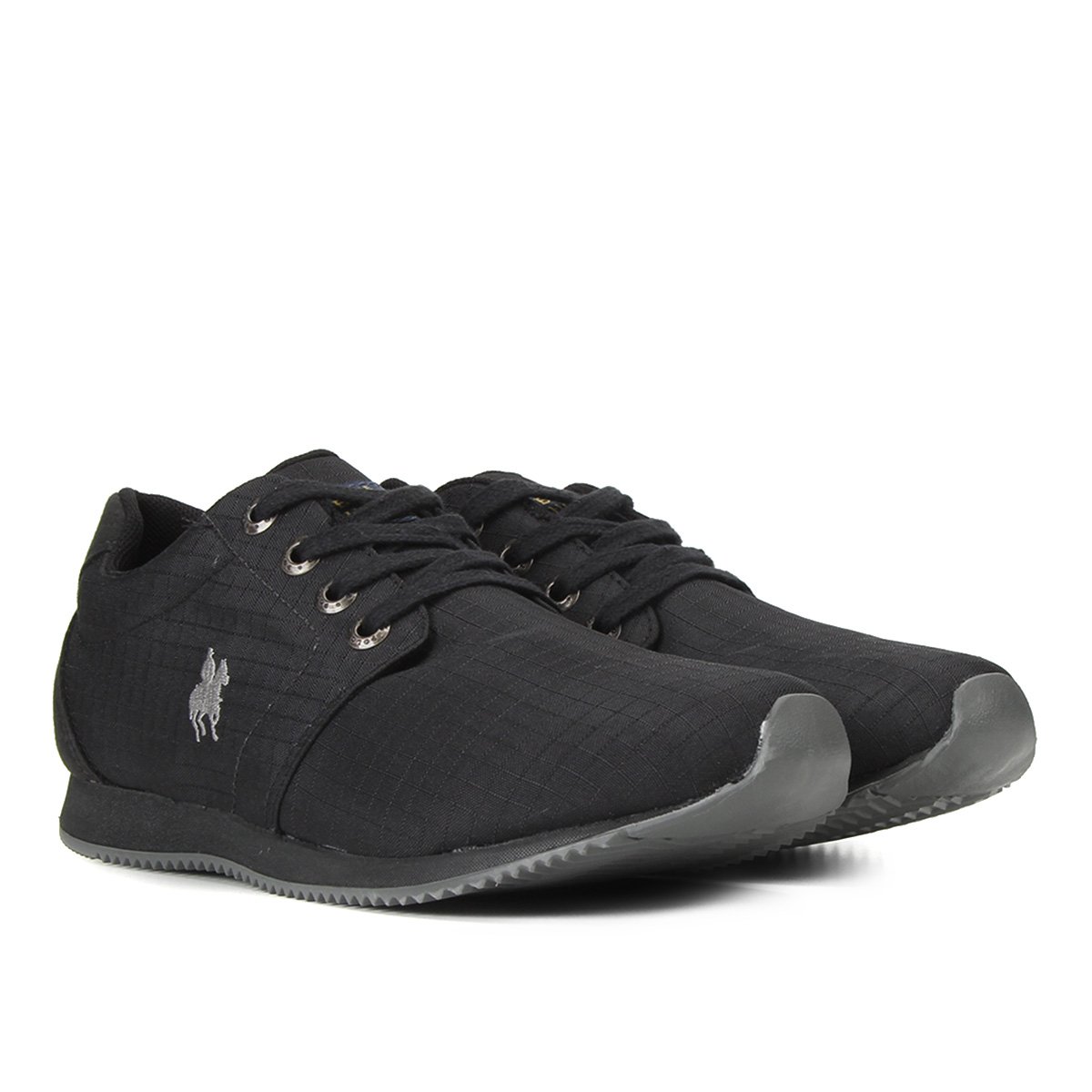 Tênis Black Horse Polo Farm Casual Masculino - Preto | Zattini