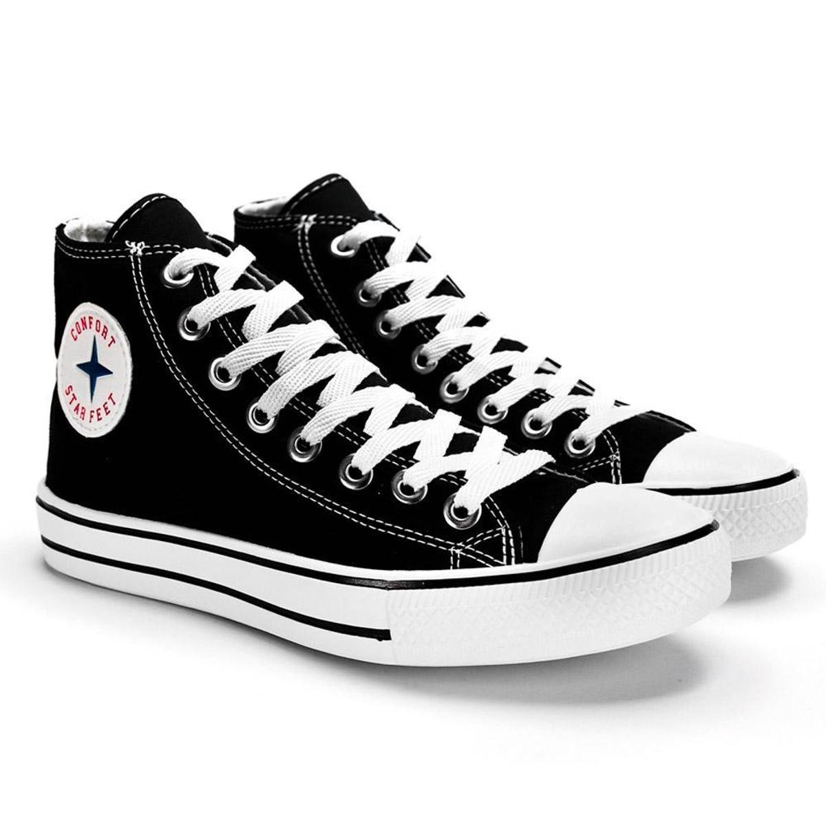 Tênis Bota Casual SB ShoesFran Conforto Star Feet Cano Alto Macio e Leve Lançamento Menor preço em Tênis Bota Casual SB ShoesFran Conforto Star Feet Cano Alto Macio e Leve Lançamento