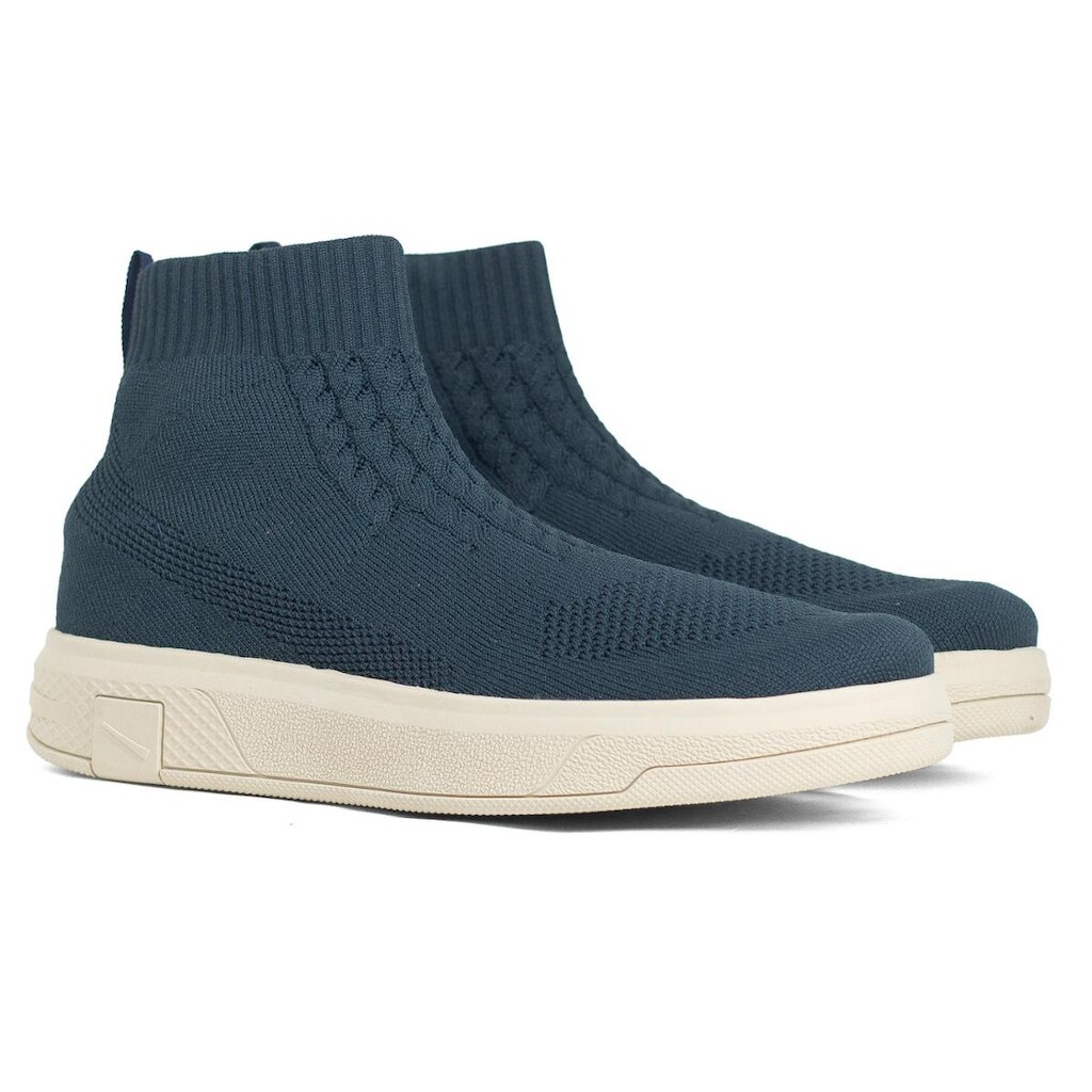 Tênis Bota Masculina Ferracini Knit Dream Confortável Cano Alto Calce Fácil Elástico