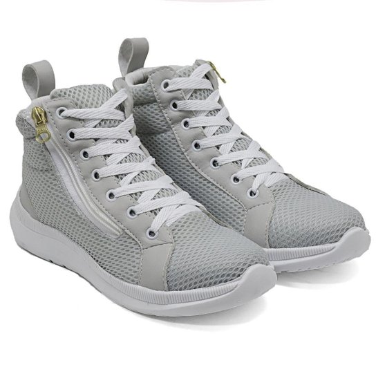 Sneaker Feminino Tenis Modelo Botinha Tênis Botinha Cano Alto