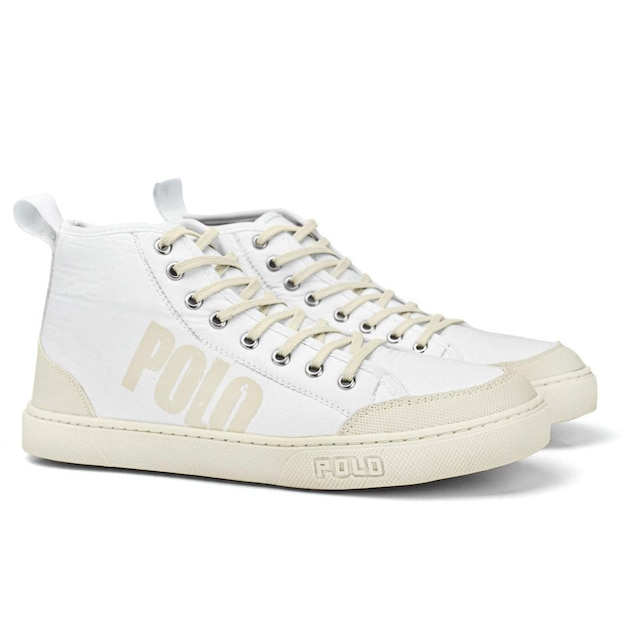 Tênis Botinha Cano Médio Masculino Original Polo White