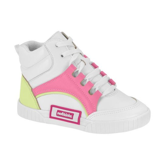 Tênis Botinha Infantil Meninas Molekinha Original Cano Alto Zattini