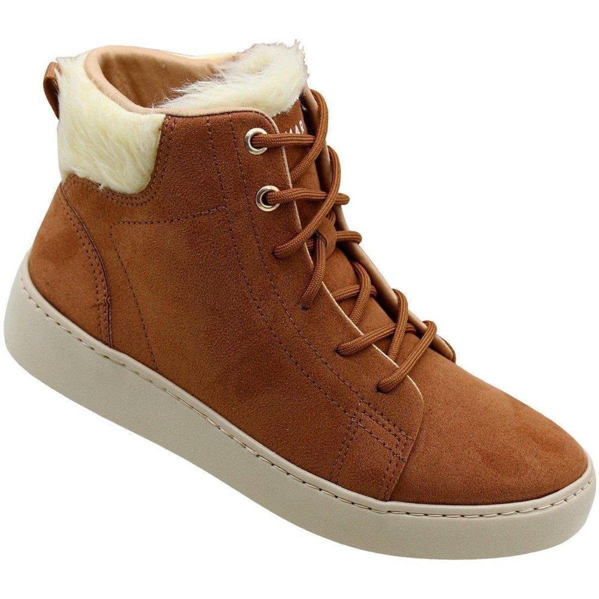 Tênis Botinha Ramarim Bota Camurça Pelo Cano Alto Feminino Zattini