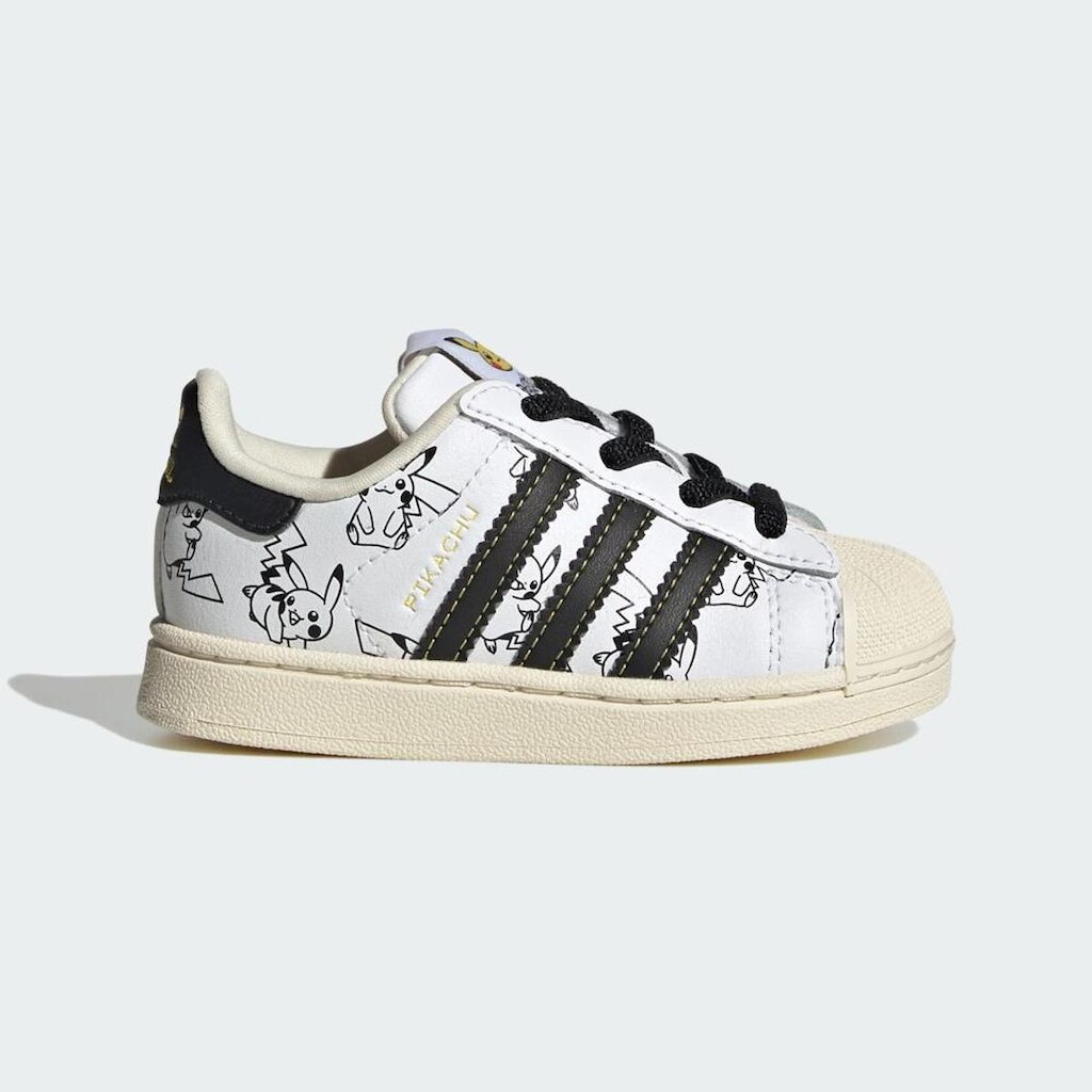 Tênis Cadarço Elástico adidas Originals Pokemon Pikachu Superstar Ii
