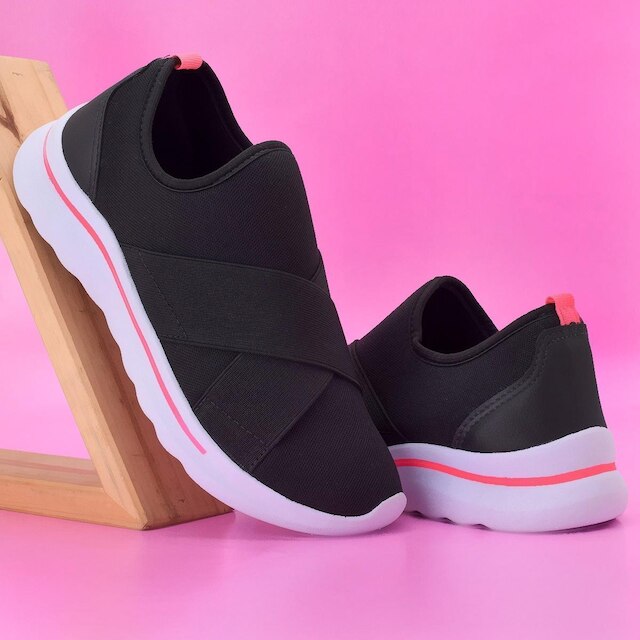 Tênis Califórnia Elastico Duplo Macio Grid Confort 2.0 Feminino