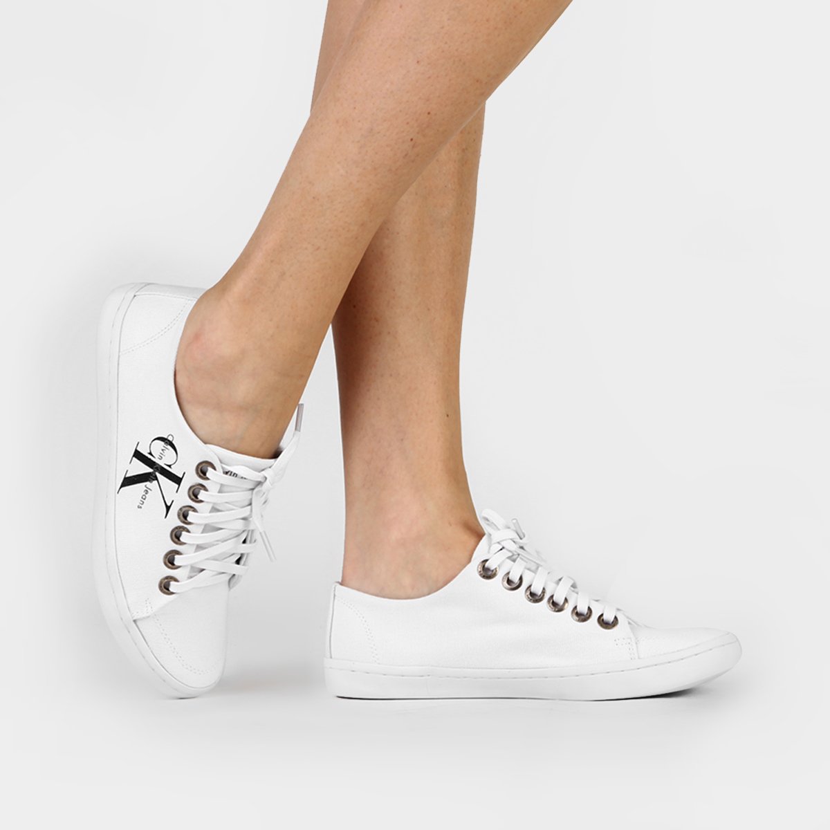 Tênis Calvin Klein Logo CK - Branco | Zattini