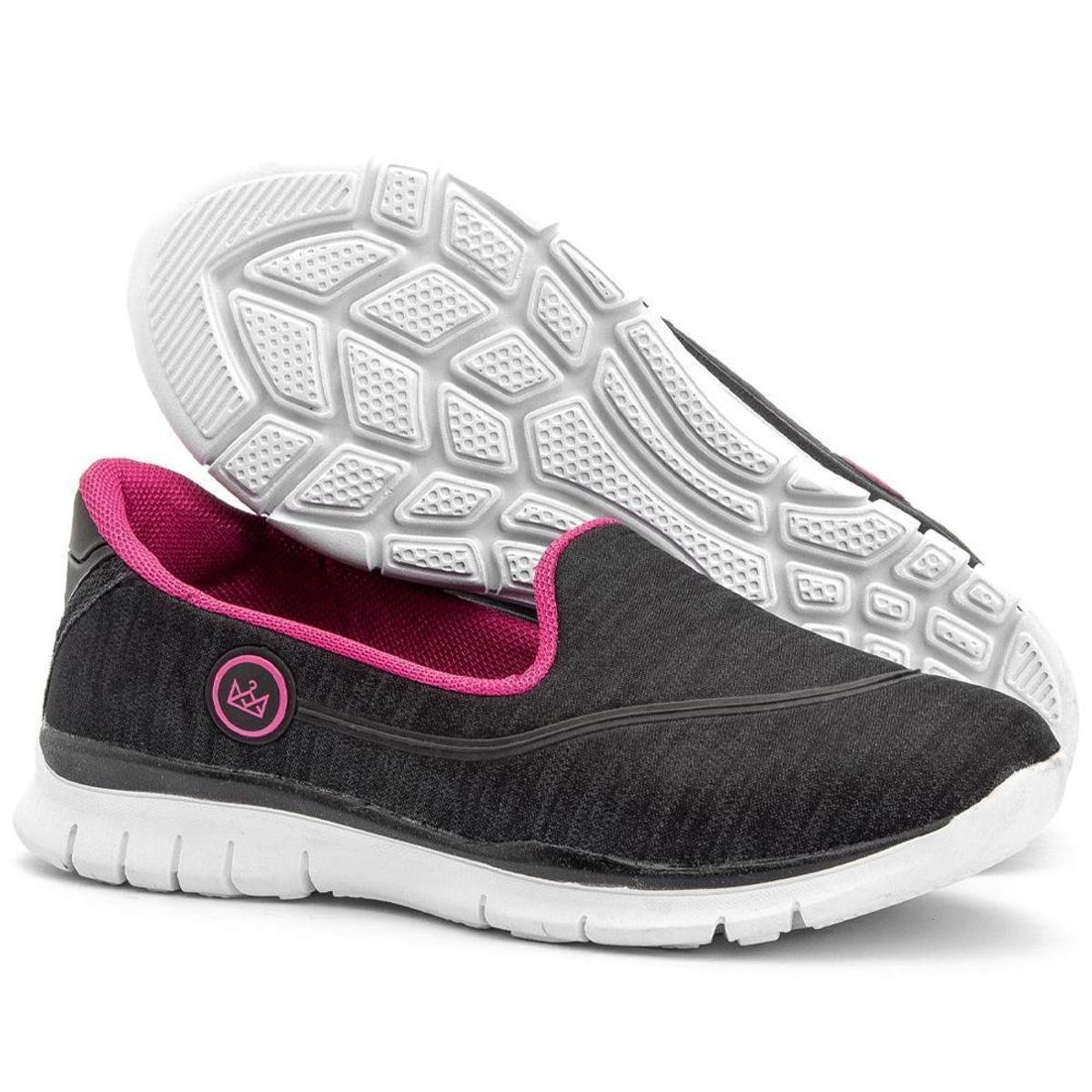 Tênis Caminhada Feminino Esportivo Sapatilhas Slipper Sapatore - Preto é ruim? Tênis Caminhada Feminino Esportivo Sapatilhas Slipper Sapatore - Preto é boa?