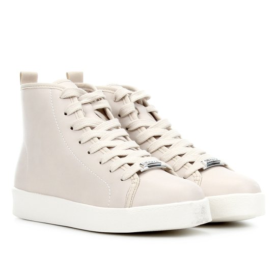 Tênis Cano Alto Bebecê Amarração Feminino - Off White