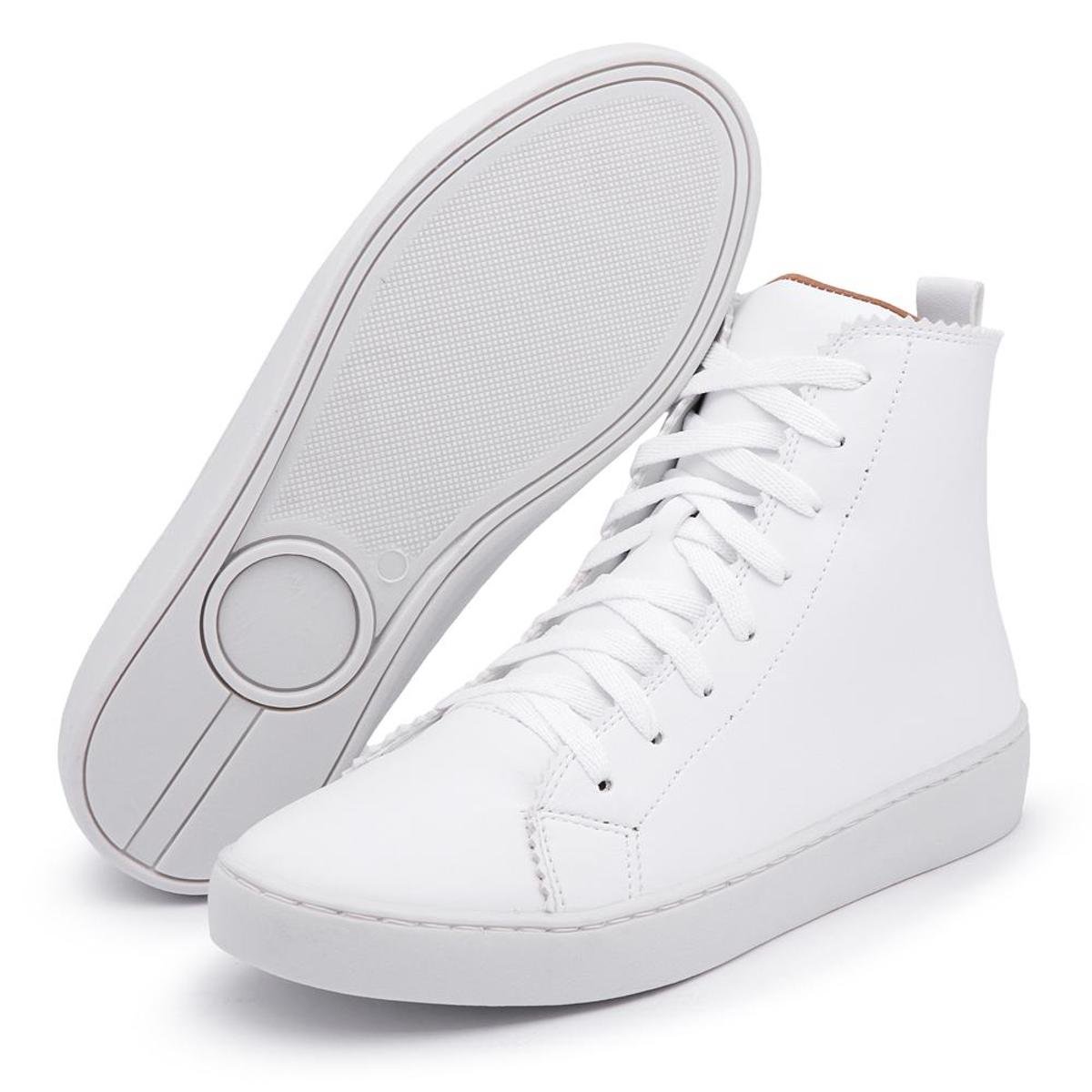 Tênis Cano Alto Casual Feminino Tenehi Cadarço Menor preço em Tênis Cano Alto Casual Feminino Tenehi Cadarço