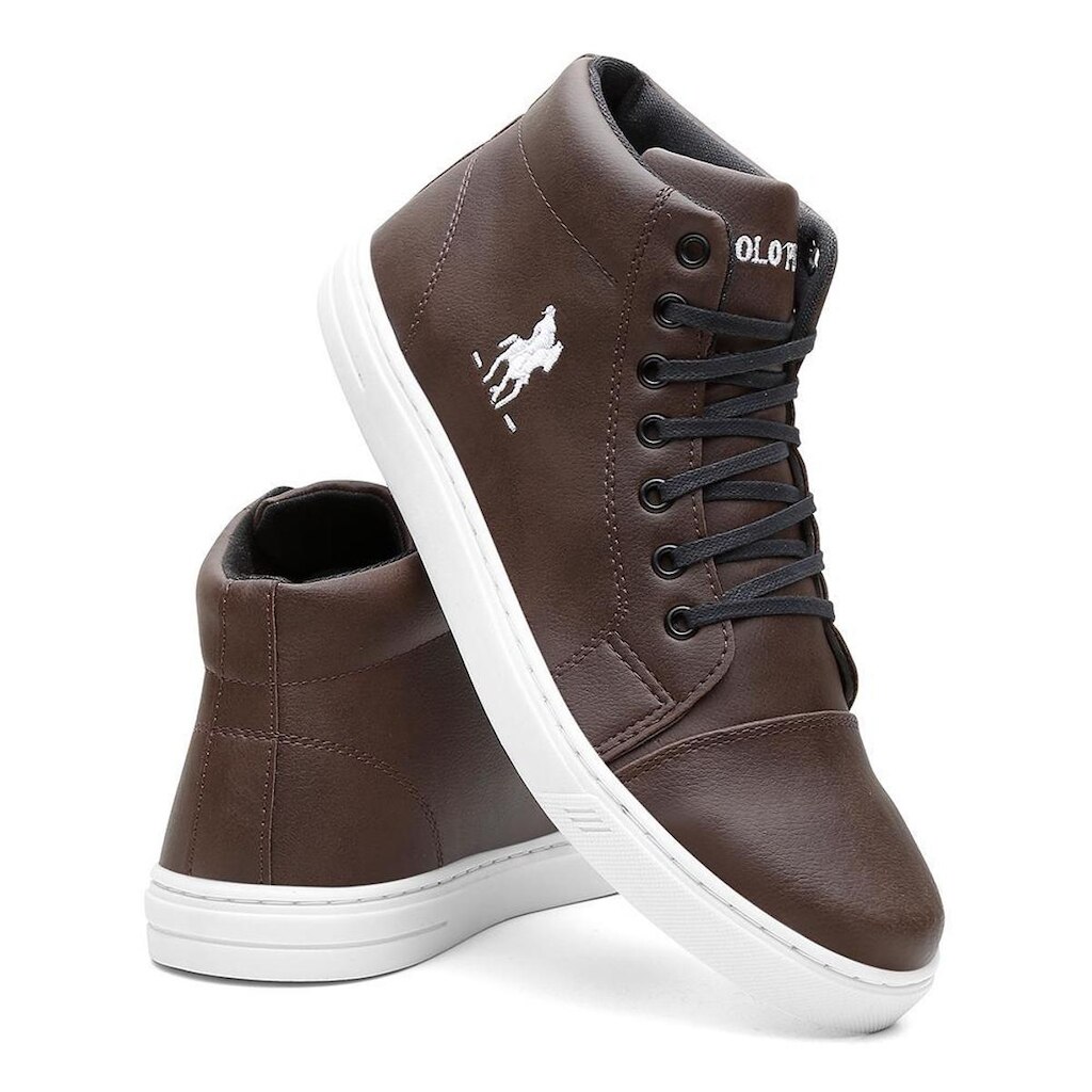 Tênis Cano Alto Casual Masculino Confortável para Dia a Dia