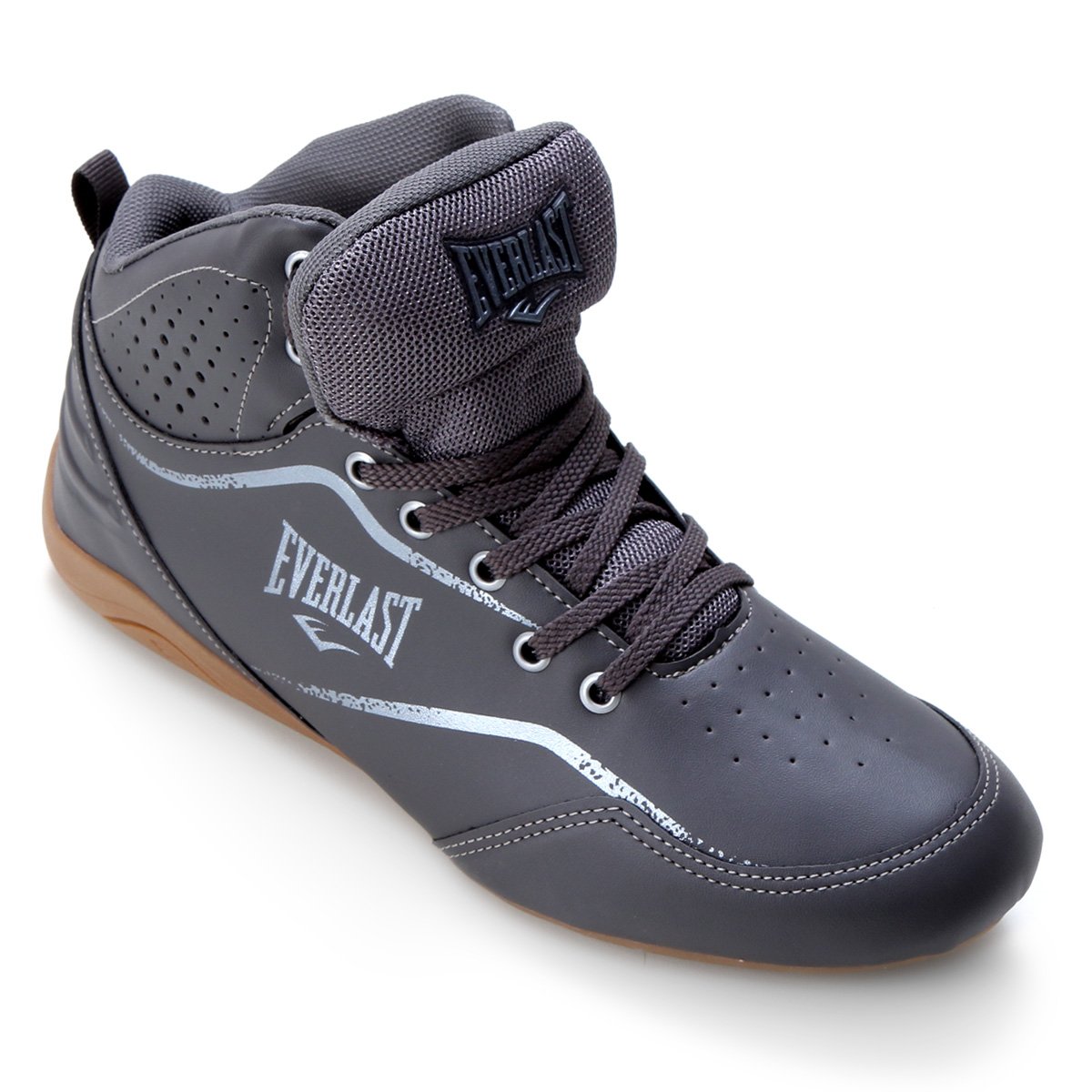 Tênis Cano Alto Everlast Hero II Masculino - Cinza Menor preço em Tênis Cano Alto Everlast Hero II Masculino - Cinza
