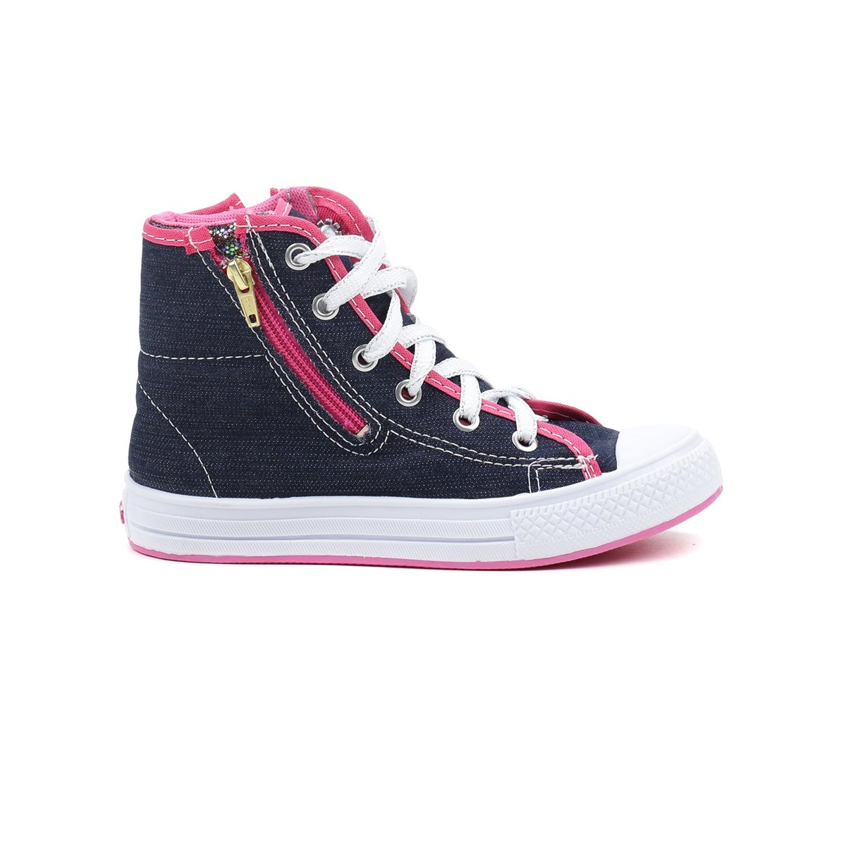 Tênis Cano Alto Infantil Para Menina Azul/rosa - Azul | Zattini