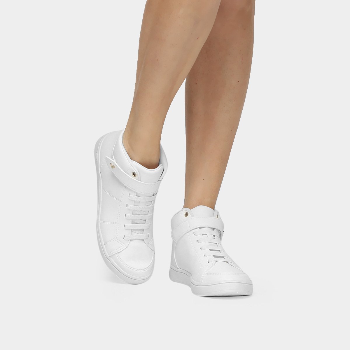 tenis cano alto com velcro feminino