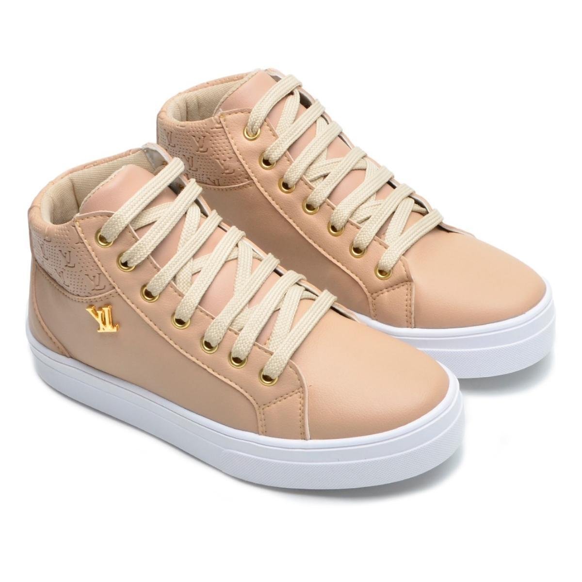 Tenis Cano Alto Sapatenis Feminino Botinha Casual Confortavel Macia Moderno Moda para Blogueira Menor preço em Tenis Cano Alto Sapatenis Feminino Botinha Casual Confortavel Macia Moderno Moda para Blogueira